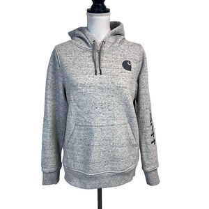 Carhartt Women’s Pullover Hoodie size Small Gray Relaxed Fit Casual Outdoors